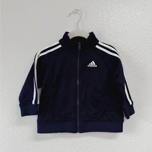 Adidas Dark Blue Jacket with White Accents